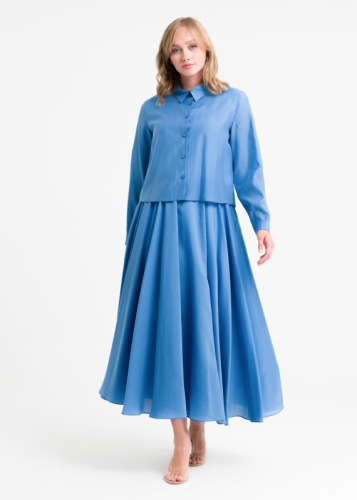 طقم بتنورة كلوش