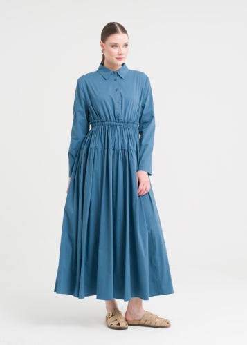 فستان بخصر مطاطي