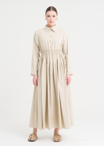 فستان بخصر مطاطي