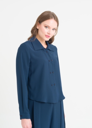 Çift Düğmeli Bluz