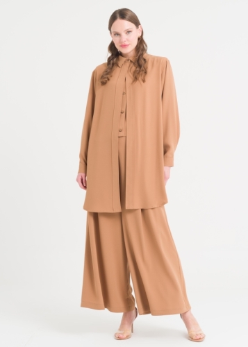 Uzun Tunikli Pantolonlu Takım
