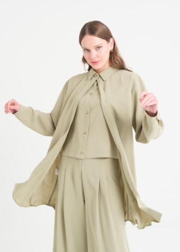 Uzun Tunikli Pantolonlu Takım