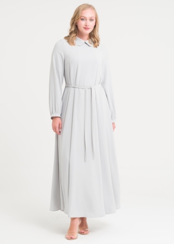 فستان بياقة بيبي مع حزام