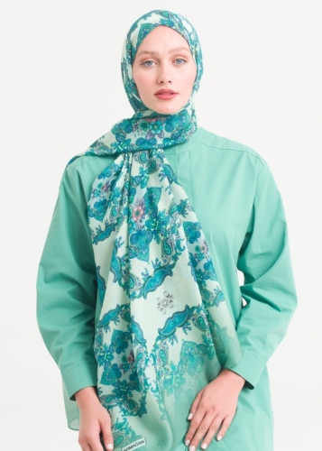 شال صوف حرير 11347 V3