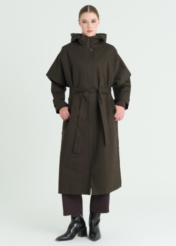 Raglan Sleeve Oversize Trench Coat