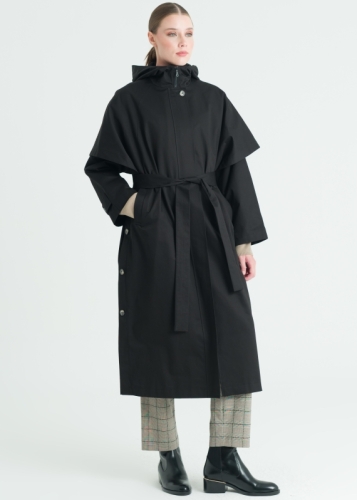 Raglan Sleeve Oversize Trench Coat