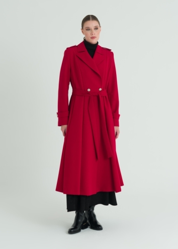Epaulette Paneled Coat