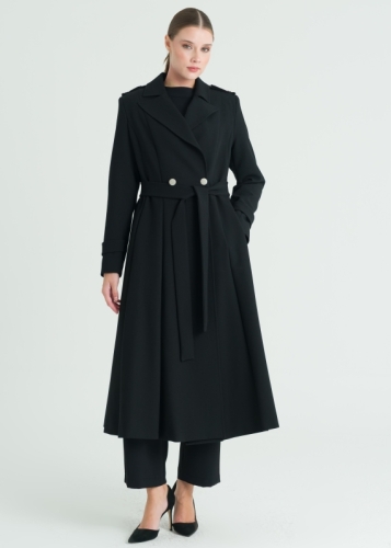 Epaulette Paneled Coat