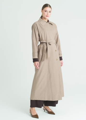 Düşük Kol Geniş Yaka Pardesü