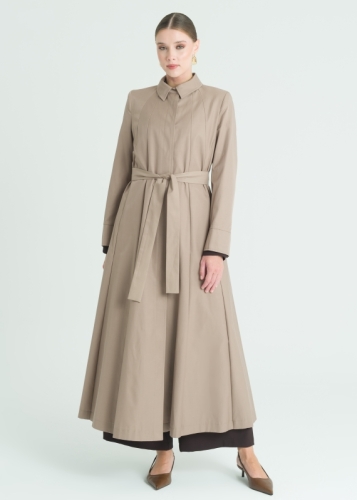 Parçalı Kloş Pardesü