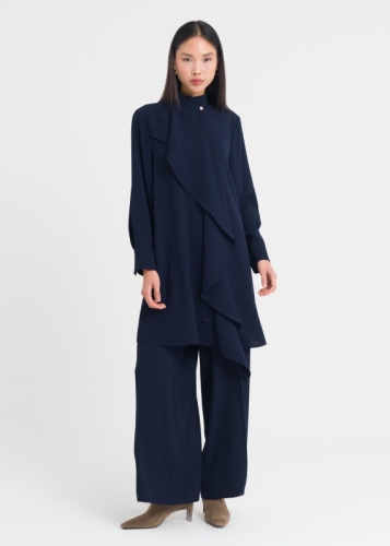 İnci Detaylı Volanlı Tunik