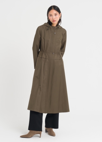 Bel Büzgülü Kapşonlu Kap