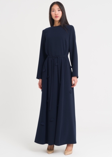 Lazer Yapraklı Elbise