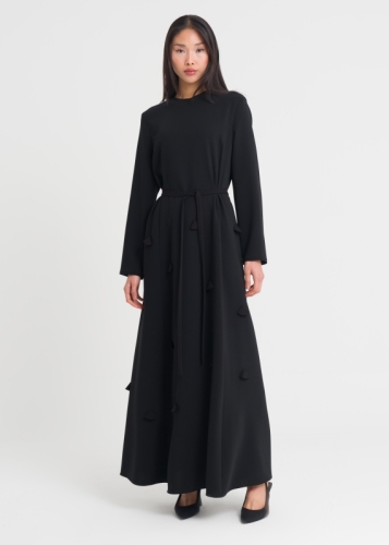 Lazer Yapraklı Elbise