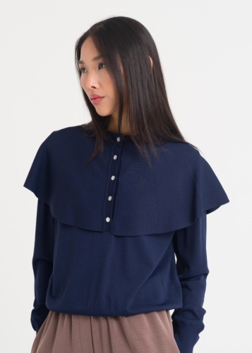 Yakası Fırfırlı Kazak