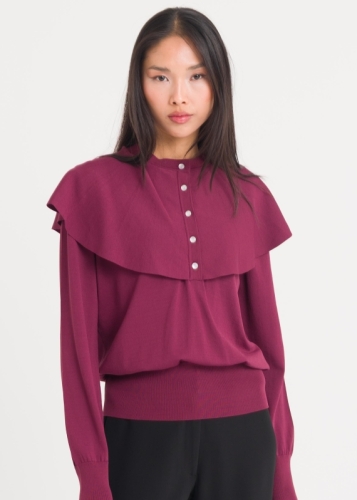 Yakası Fırfırlı Kazak