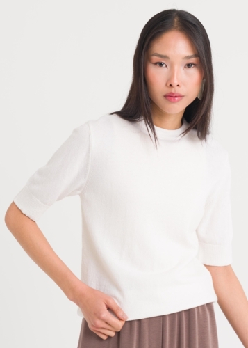 Bisiklet Yaka Kısa Kol Kazak