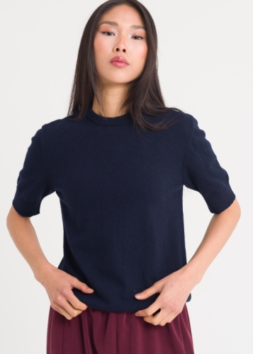 Bisiklet Yaka Kısa Kol Kazak