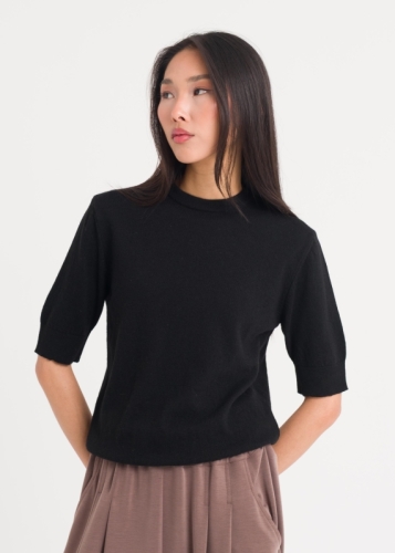 Bisiklet Yaka Kısa Kol Kazak