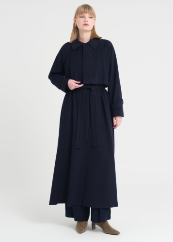 Allerli Beli Büzgülü Manto