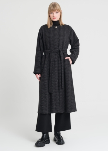 Sıfır Yaka Kırçıllı Kaban