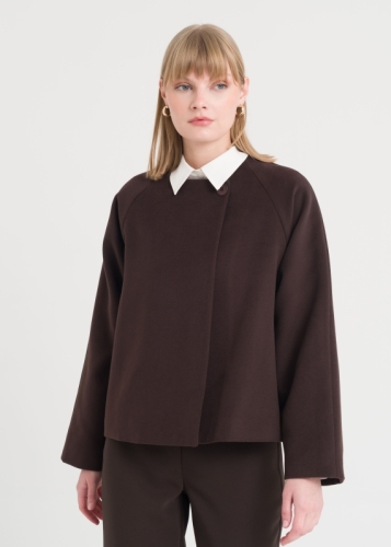 Tek Düğmeli Kısa Kaban