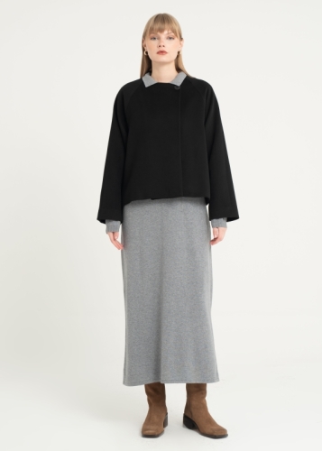 Tek Düğmeli Kısa Kaban