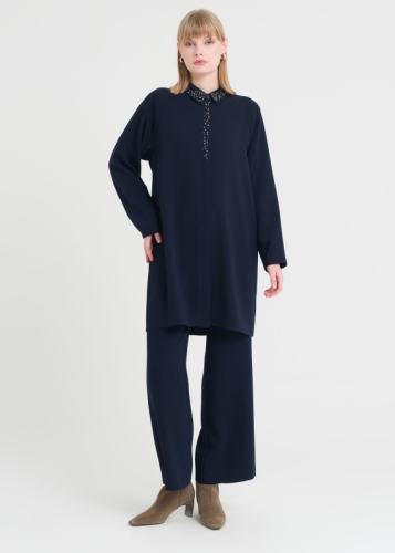 Taş Detaylı Kısa Tunik