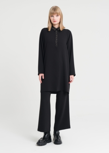 Taş Detaylı Kısa Tunik