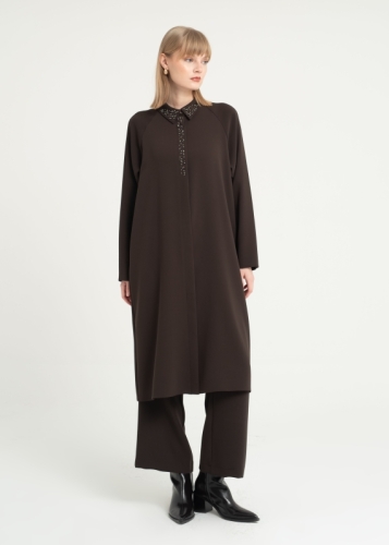 Taş Detaylı Uzun Tunik