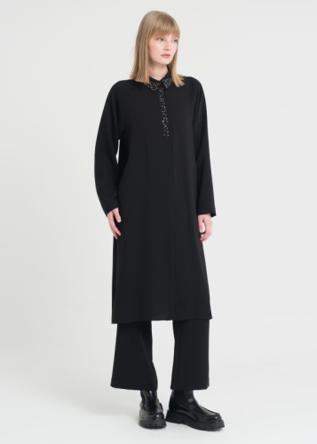 Taş Detaylı Uzun Tunik